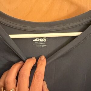 Avia Gray and Yellow Activewear Top